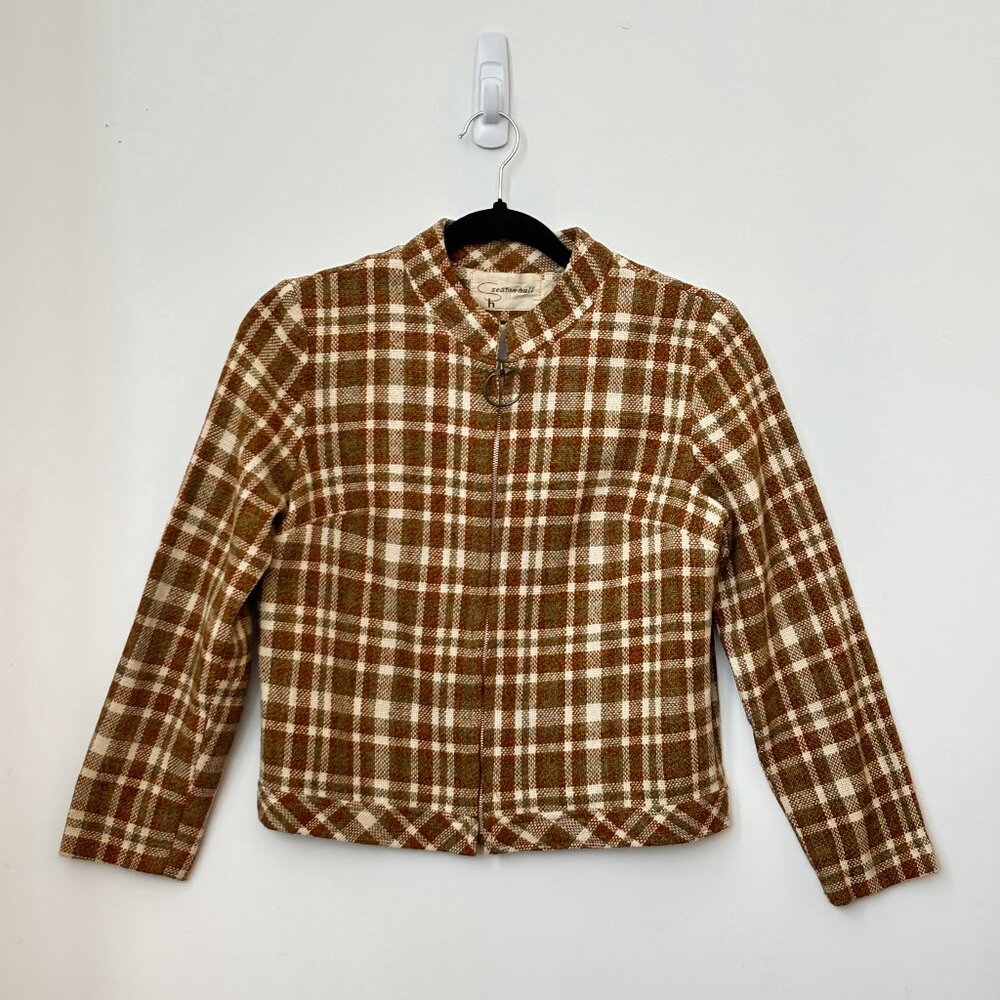 Vintage 60s Plaid Mod Jacket
